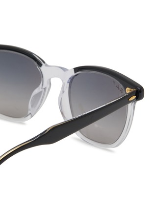 Detail View - Click To Enlarge - RAY-BAN - ACETATE BLACK TRANSPARENT SQUARE FRAME GRADIENT GREY LENS SUNGLASSES