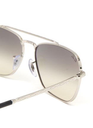 Detail View - Click To Enlarge - RAY-BAN - Gradient Grey Lens Metal Square Sunglasses