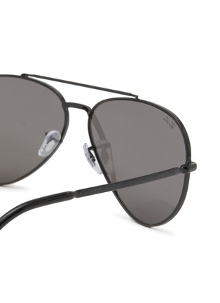 Detail View - Click To Enlarge - RAY-BAN - METAL AVIATOR FRAME GREY LENS DOUBLE BRIDGE SUNGLASSES