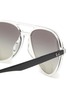 Detail View - Click To Enlarge - RAY-BAN - ACETATE AVIATOR FRAME GRADIENT GREY LENS DOUBLE BRIDGE SUNGLASSES