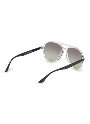 Figure View - Click To Enlarge - RAY-BAN - ACETATE AVIATOR FRAME GRADIENT GREY LENS DOUBLE BRIDGE SUNGLASSES