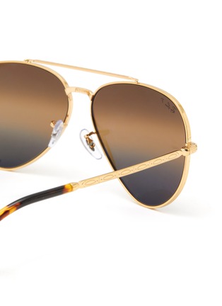 Detail View - Click To Enlarge - RAY-BAN - METAL AVIATOR FRAME GRADIENT BROWN LENS DOUBLE BRIDGE SUNGLASSES
