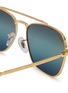 Detail View - Click To Enlarge - RAY-BAN - METAL SQUARE FRAME GRADIENT BLUE LENS SUNGLASSES