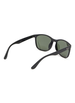 Figure View - Click To Enlarge - RAY-BAN - ACETATE SQUARE FRAME GREEN LENS SUNGLASSES