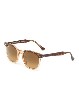 Main View - Click To Enlarge - RAY-BAN - ACETATE TORTOISE TRANSPARENT SQUARE FRAME GRADIENT BROWN LENS SUNGLASSES