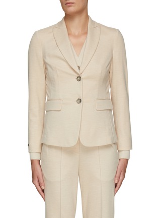 Main View - Click To Enlarge - PESERICO - Classic Wool Blend Fitted Single-Breasted Blazer