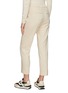 Back View - Click To Enlarge - PESERICO - Pleated Wool Blend Slim Fit Drawstring Cropped Pants