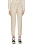 Main View - Click To Enlarge - PESERICO - Pleated Wool Blend Slim Fit Drawstring Cropped Pants