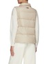 Back View - Click To Enlarge - PESERICO - Glittering Bead High Neck Puffer Vest