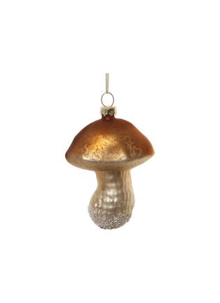 Main View - Click To Enlarge - SHISHI - Glittered Mushroom Glass Ornament — Brown