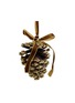 Main View - Click To Enlarge - SHISHI - NATURAL CEDAR CONE GLITTER VELVET BOW ORNAMENT - GOLD