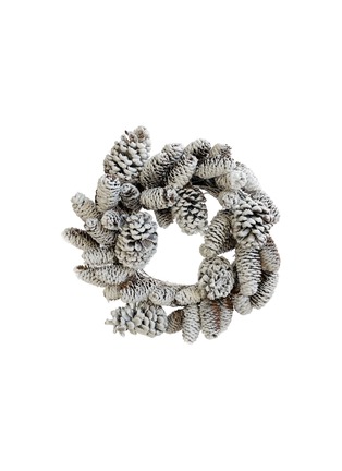 Main View - Click To Enlarge - SHISHI - Snow Covered Pinecone Wreath — White