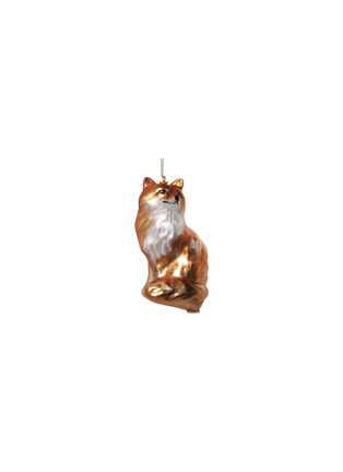 Main View - Click To Enlarge - SHISHI - Glittered Fox Glass Ornament — Orange