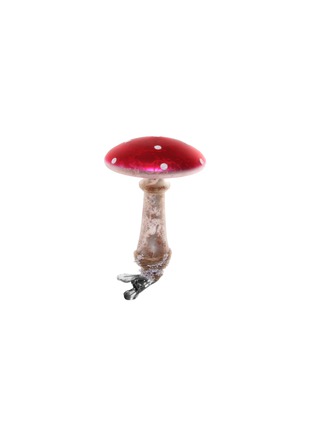 Main View - Click To Enlarge - SHISHI - GLASS MUSHROOM ORNAMENT - RED/SILVER