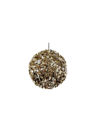 Main View - Click To Enlarge - SHISHI - GLITTER BEAD BALL ORNAMENT — CHAMPAGNE