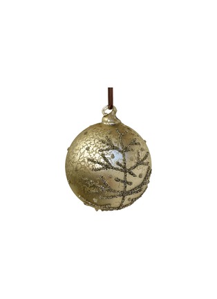 Main View - Click To Enlarge - SHISHI - Glittered Tree Antique Glass Ball Ornament — Champagne