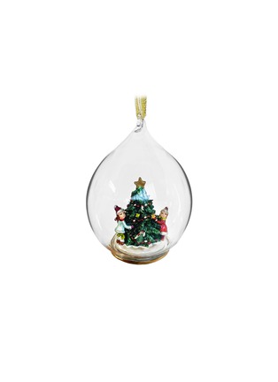 Main View - Click To Enlarge - SHISHI - CHRISTMAS TREE AND KIDS GLASS DROP ORNAMENT — CLEAR/MULTICOLOUR