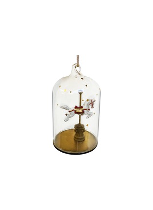 Main View - Click To Enlarge - SHISHI - ROCKING HORSE GLASS DOME ORNAMENT — CLEAR/GOLD
