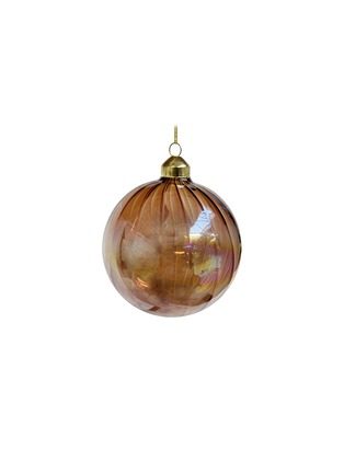 Main View - Click To Enlarge - SHISHI - LINED LUSTRE GLASS BALL ORNAMENT — BROWN