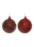 Main View - Click To Enlarge - SHISHI - GLITTER NET GLASS BALL ORNAMENT — RED