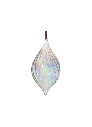 Main View - Click To Enlarge - SHISHI - Iridescent Lined Glass Drop Ornament — Transparent