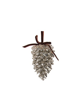 Main View - Click To Enlarge - SHISHI - Glittered Cone Ornament — Silver