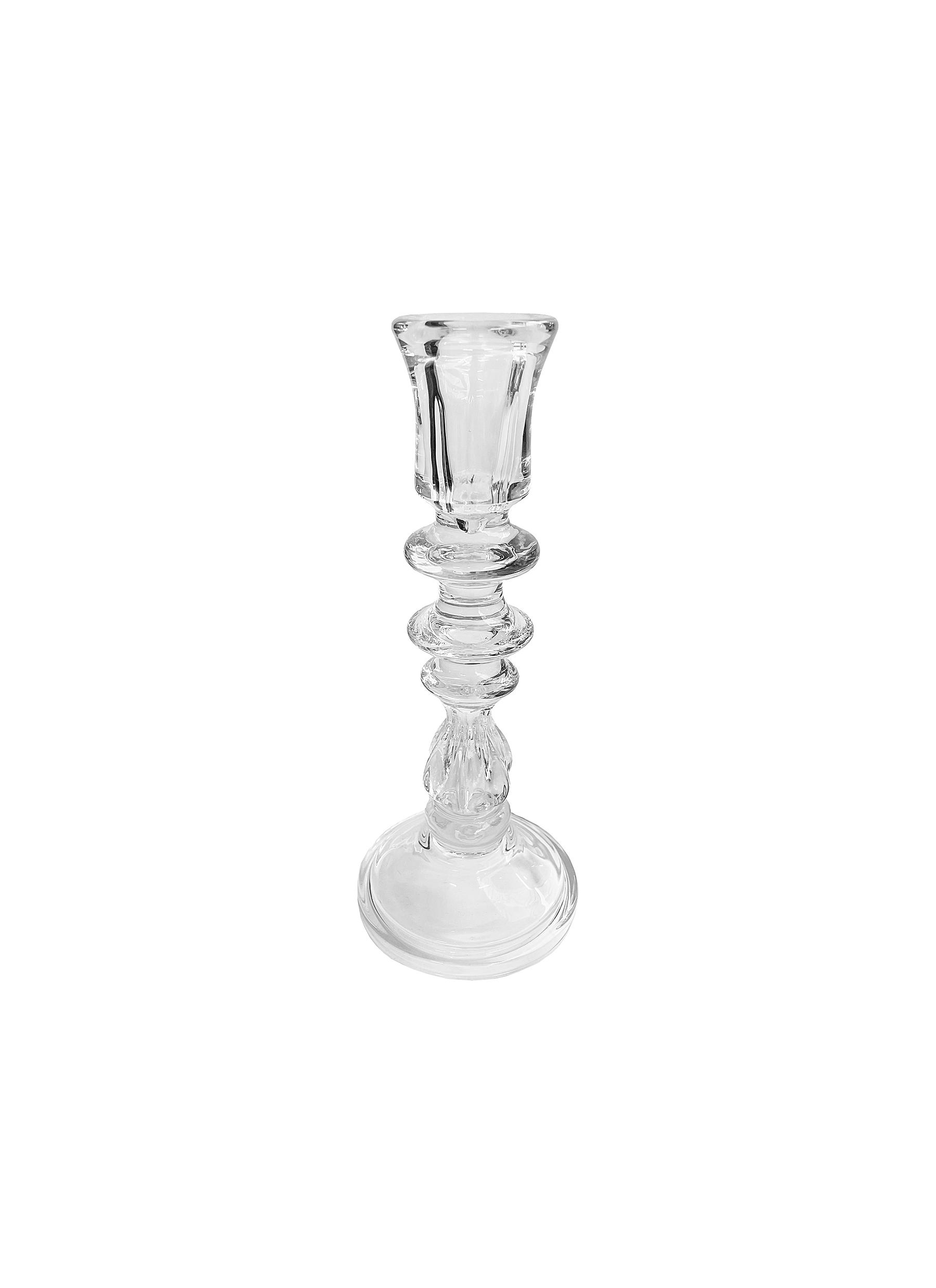 GLASS CANDLE HOLDER - CLEAR
