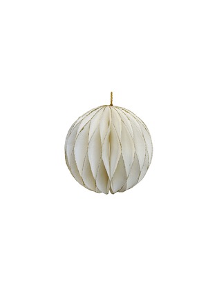 Main View - Click To Enlarge - SHISHI - Glittered Trim Foldable Paper Ball Ornament — White