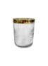 Main View - Click To Enlarge - SHISHI - AGED CRYSTAL VOTIVE GOLD RIM DIAMOND CUTTING GLASS - CLEAR/GOLD