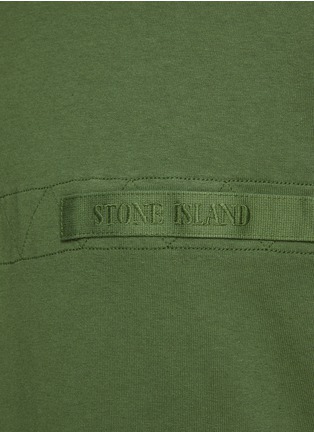  - STONE ISLAND - Logo Tape Cotton Oversized Crewneck T-Shirt