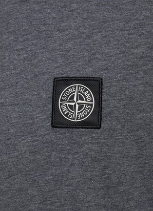  - STONE ISLAND - Logo Patch Cotton Crewneck T-Shirt