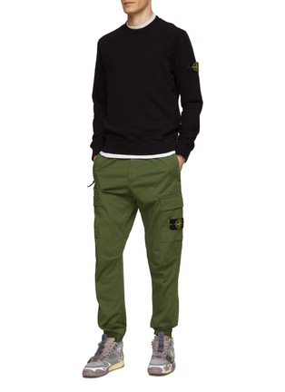 Figure View - Click To Enlarge - STONE ISLAND - Stretch Cotton Blend Cargo Pants