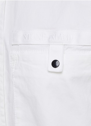  - STONE ISLAND - Contrast Button Cotton Blend Shirt Jacket