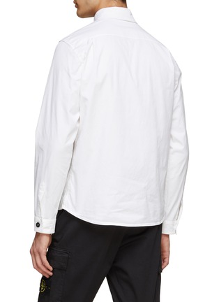 Back View - Click To Enlarge - STONE ISLAND - Contrast Button Cotton Blend Shirt Jacket