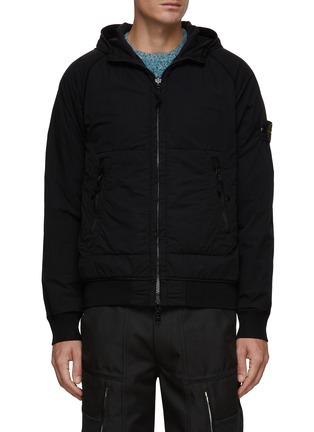Main View - Click To Enlarge - STONE ISLAND - POLARTEC ALPHA REVERSIBLE HOODED JACKET