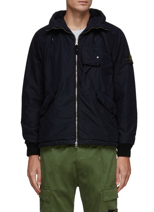 Main View - Click To Enlarge - STONE ISLAND - ‘DAVID’ LIGHT GARMENT DYED HOODED JACKET