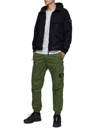 Figure View - Click To Enlarge - STONE ISLAND - ‘DAVID’ LIGHT GARMENT DYED HOODED JACKET