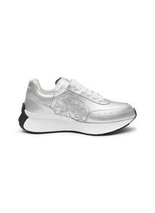 Main View - Click To Enlarge - ALEXANDER MCQUEEN - ‘Sprint’ Metallic Low-Top Sneakers