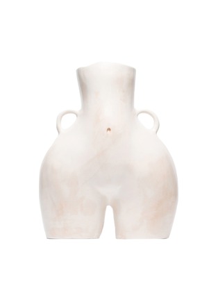 Detail View - Click To Enlarge - ANISSA KERMICHE - LOVE HANDLES CERAMIC VASE — MARBLE