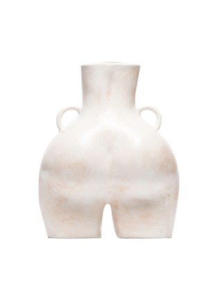 Main View - Click To Enlarge - ANISSA KERMICHE - LOVE HANDLES CERAMIC VASE — MARBLE