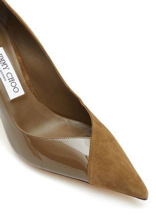 Detail View - Click To Enlarge - JIMMY CHOO - ‘75 CASS’ SUEDE LEATHER PUMPS