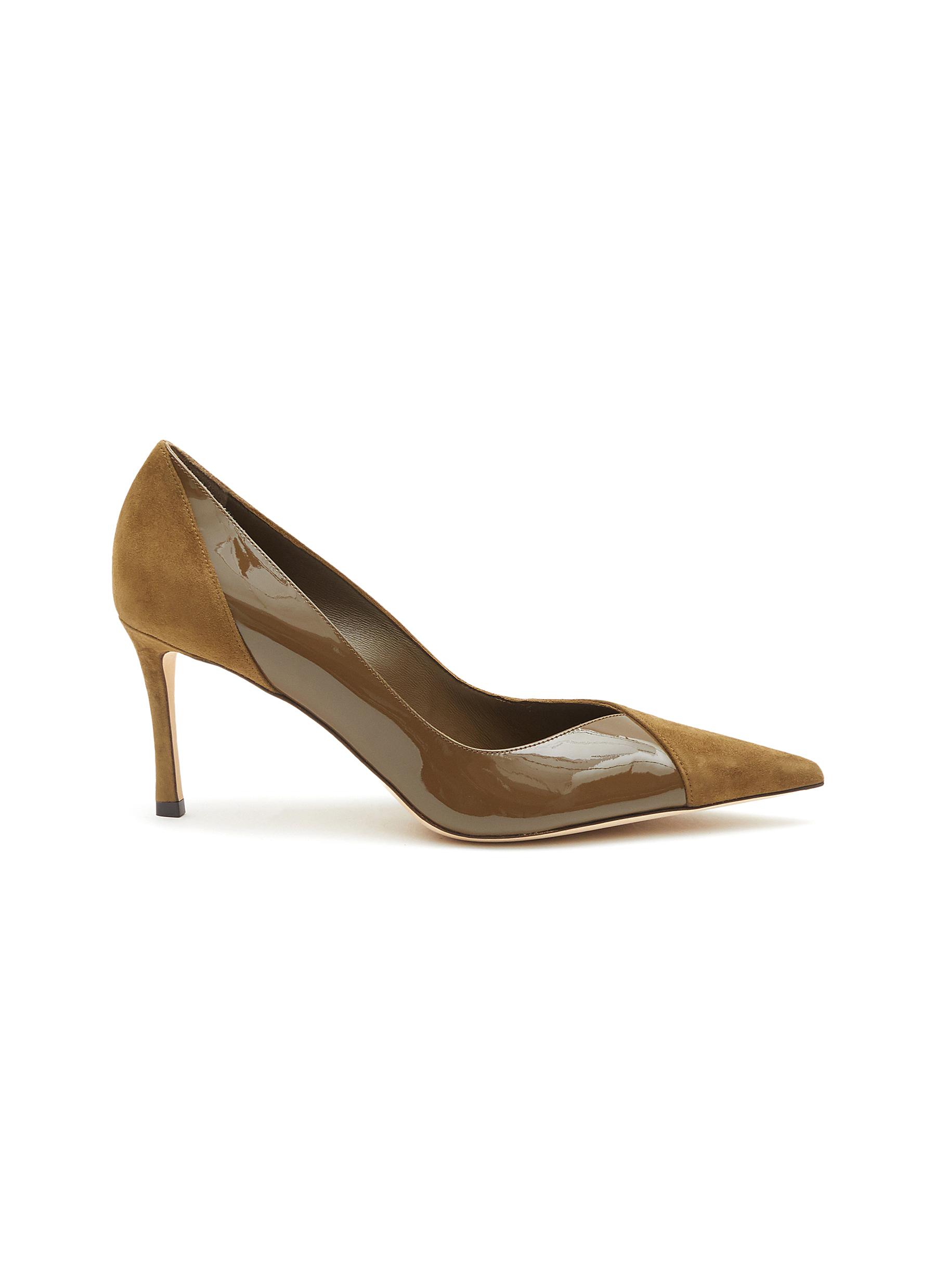 JIMMY CHOO '75 CASS' SUEDE LEATHER PUMPS