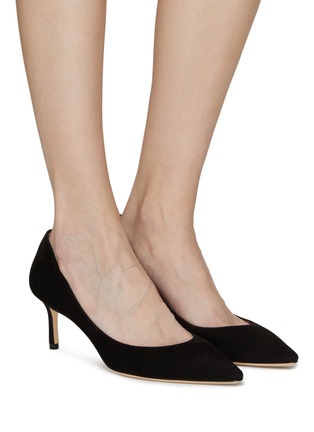 Figure View - Click To Enlarge - JIMMY CHOO - ‘Romy’ Suede Point Toe Pumps