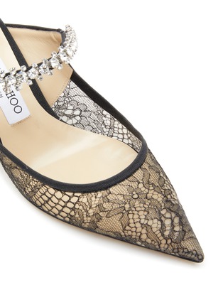 Detail View - Click To Enlarge - JIMMY CHOO - ‘65 BING' METALLIC SUMMER LACE GLITTER MULES