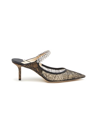 Main View - Click To Enlarge - JIMMY CHOO - ‘65 BING' METALLIC SUMMER LACE GLITTER MULES