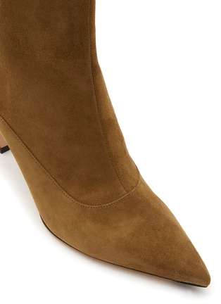Detail View - Click To Enlarge - JIMMY CHOO - ‘Mavie’ Suede Point Toe Heeled Boots