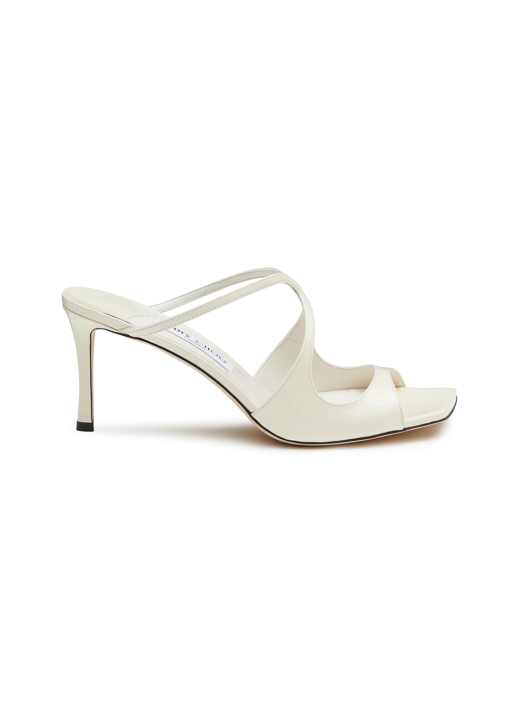 JIMMY CHOO '75 ANISE' PATENT LEATHER SANDALS