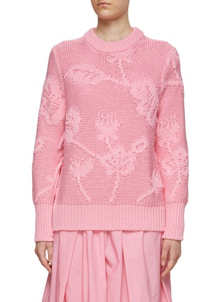 Main View - Click To Enlarge - CECILIE BAHNSEN - FLORAL PATTERN KNIT JUMPER