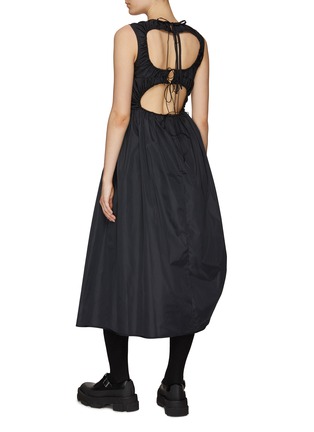 Back View - Click To Enlarge - CECILIE BAHNSEN - BUSTIER SMOCKED BODICE MIDI DRESS