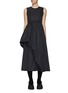 Main View - Click To Enlarge - CECILIE BAHNSEN - BUSTIER SMOCKED BODICE MIDI DRESS
